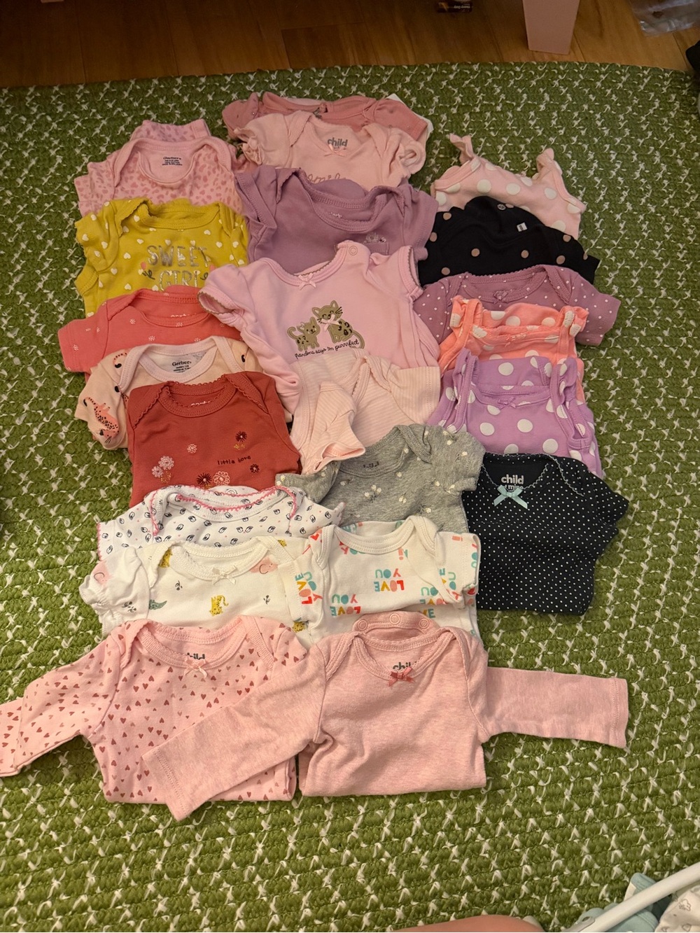 child of mine Pink, Purple & Mixed Color Baby One-Piece Bodysuit Lot